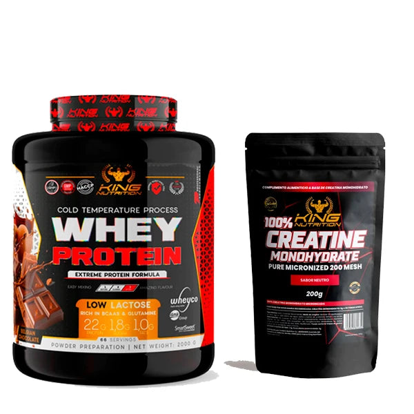 King nutrition whey protein 2kg concentrated protein + 200g creatine monohydrate