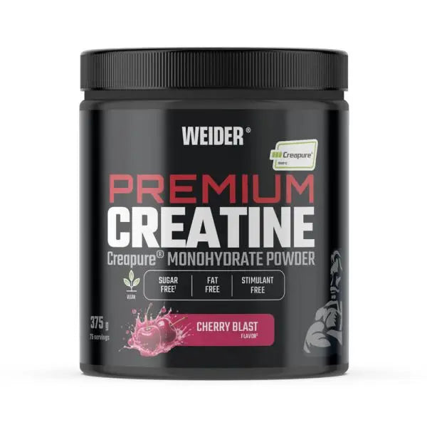 Weider premium creatine 375gr neutral flavor, 100% creapure creatine monohydrate, sugar free, vegan, increased fitness (110 servings)