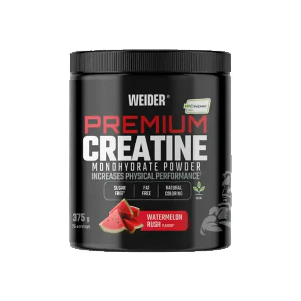 Weider premium creatine 375gr neutral flavor, 100% creapure creatine monohydrate, sugar free, vegan, increased fitness (110 servings)