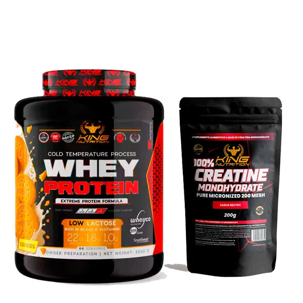King nutrition whey protein 2kg concentrated protein + 200g creatine monohydrate