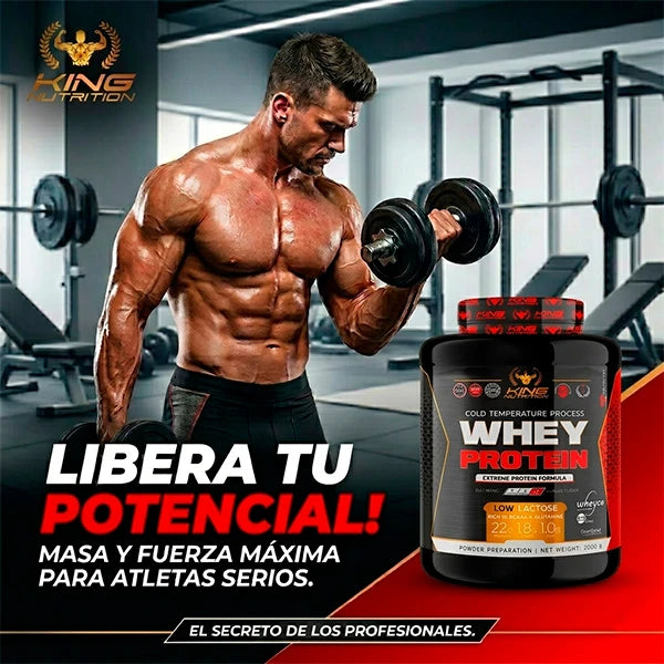 King nutrition whey protein 2kg concentrated protein + 200g creatine monohydrate