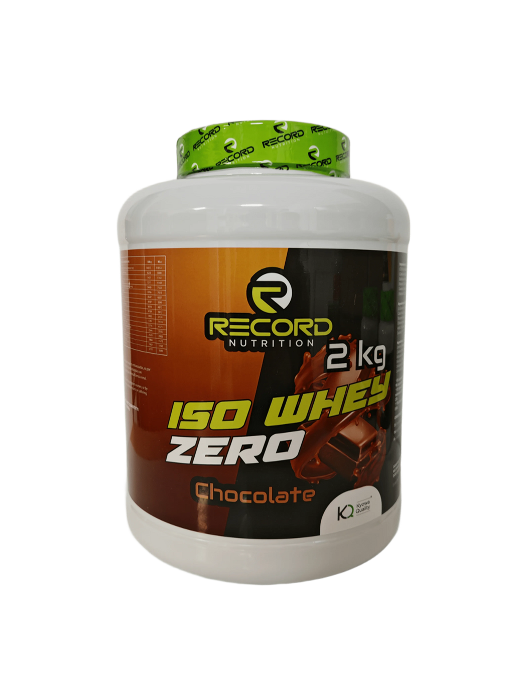Iso whey zero proteins 2kg chocolate flavor from record nutrition whey protein isolate, low lactose, sugar-free, with added bcaa and glutamine