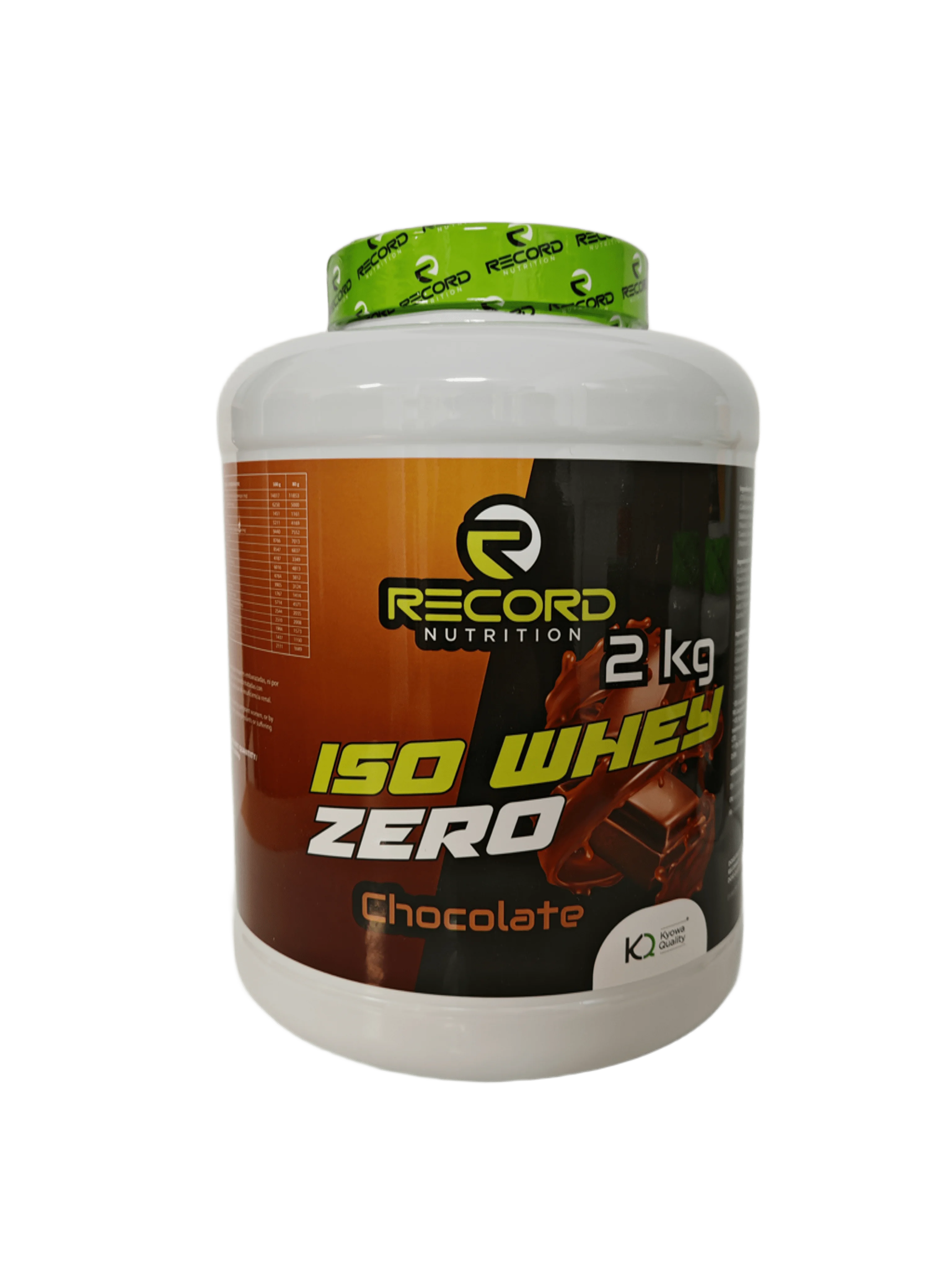 Iso whey zero proteins 2kg chocolate flavor from record nutrition whey protein isolate, low lactose, sugar-free, with added bcaa and glutamine
