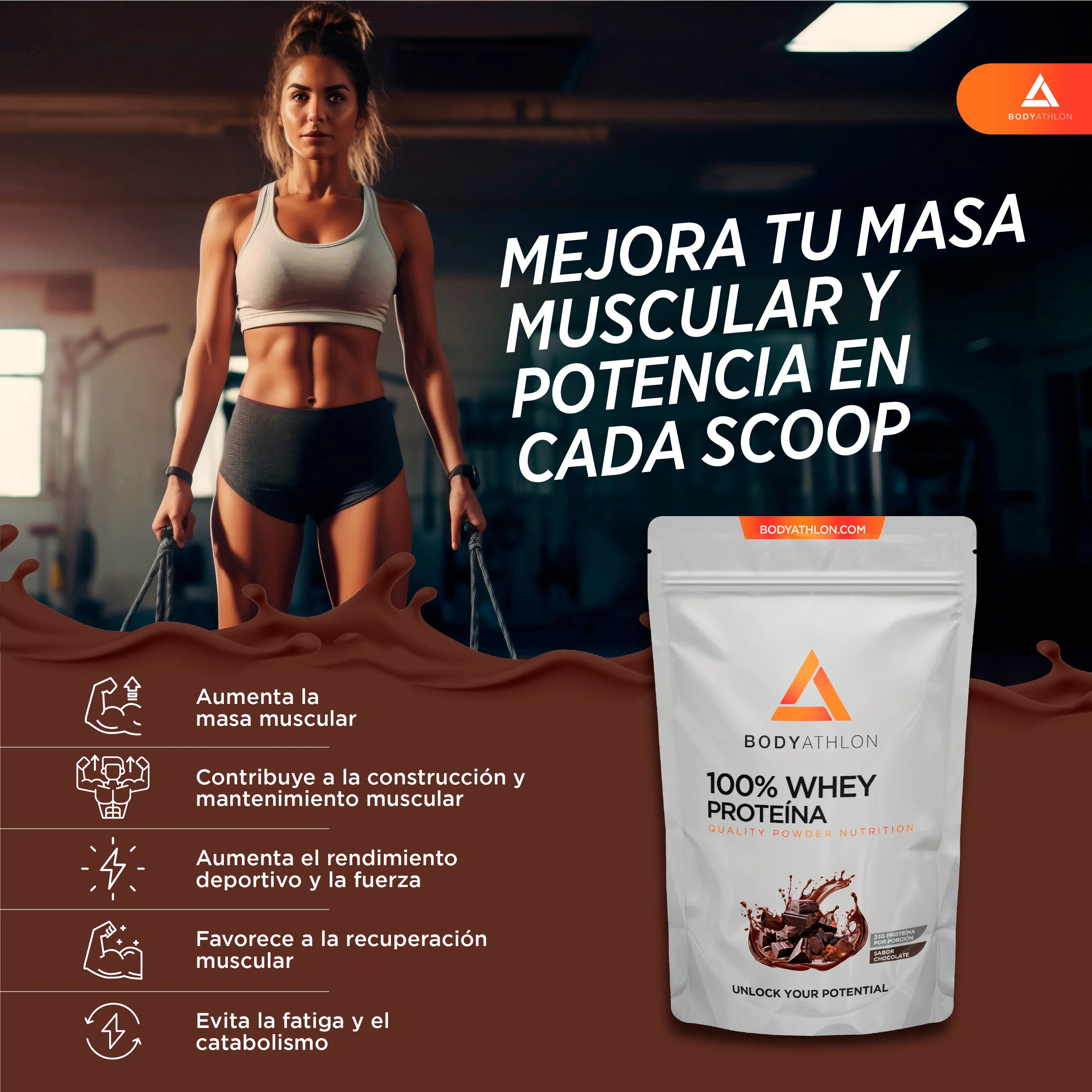 Whey protein chocolate– chocolate protein powder- protein to gain muscle mass– whey protein- protein for muscle mass- no soy lecithin- suitable for vegetarians- bodyathlon