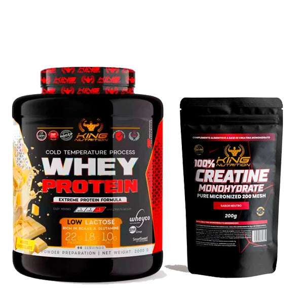 King nutrition whey protein 2kg concentrated protein + 200g creatine monohydrate