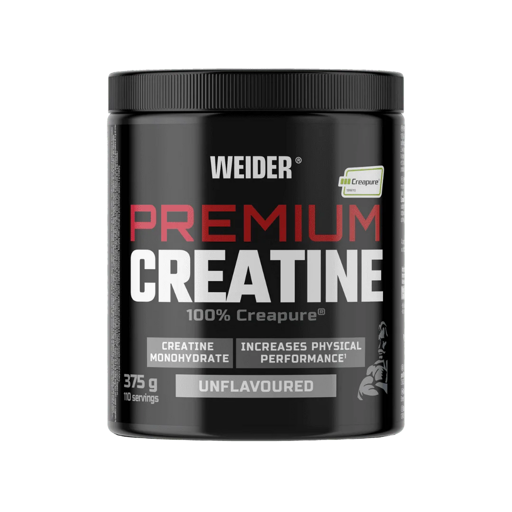 Weider premium creatine 375gr neutral flavor, 100% creapure creatine monohydrate, sugar free, vegan, increased fitness (110 servings)