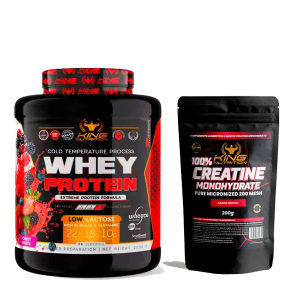 King nutrition whey protein 2kg concentrated protein + 200g creatine monohydrate