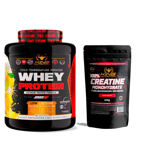 King nutrition whey protein 2kg concentrated protein + 200g creatine monohydrate