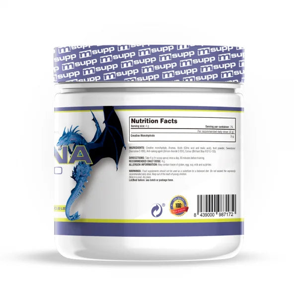Creatine monohydrate 200 mesh - 300g of mm supplements