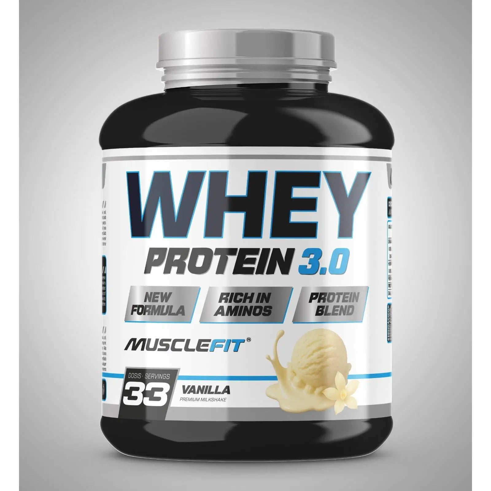 Musclefit whey 3.0 blend protein 1kg - muscle mass increase - deliveries 24/48 hours