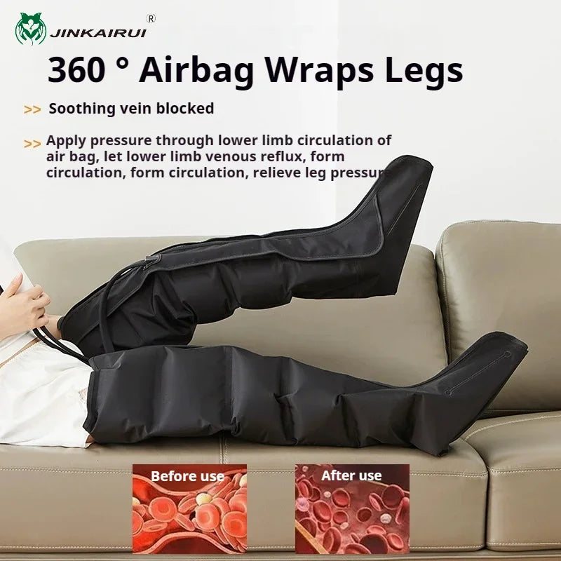 Air Compression Leg Massager With 360° Full-Leg Coverage