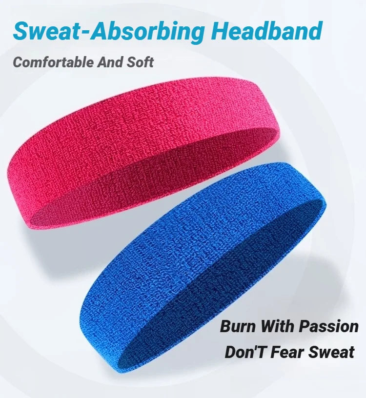 3Pcs Sweatproof Sports Headbands For Men Women Moisture-Wicking Sweatband Tennis Basketball Running Gym Workout Outdoor Yoga