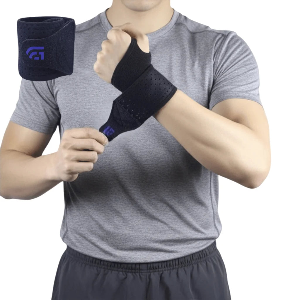 Breathable Wrist Support Brace for Gym/Work - Adjustable Compression Sleeve, Arthritis & Carpal Tunnel Relief, Sports Injury Pre