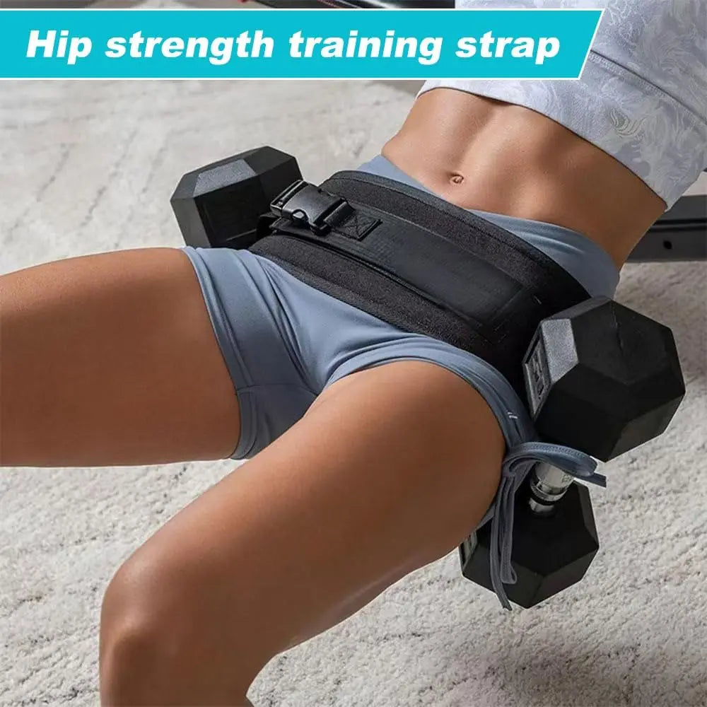 Exercise Hip Thrust Belt, Booty Belt for Hip Thrust, Adjustable Lifting Belt,Hip Belt Pad for Dumbbells Kettlebells Gym Fitness