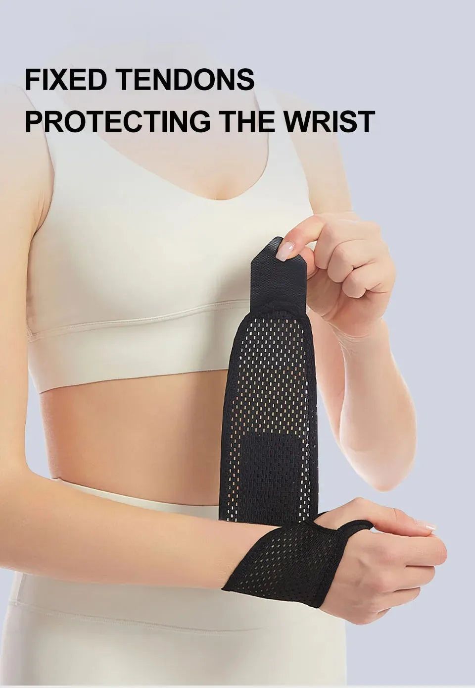 Breathable Wrist Support Brace for Gym/Work - Adjustable Compression Sleeve, Arthritis & Carpal Tunnel Relief, Sports Injury Pre