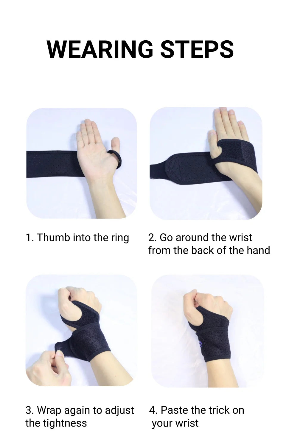 Breathable Wrist Support Brace for Gym/Work - Adjustable Compression Sleeve, Arthritis & Carpal Tunnel Relief, Sports Injury Pre