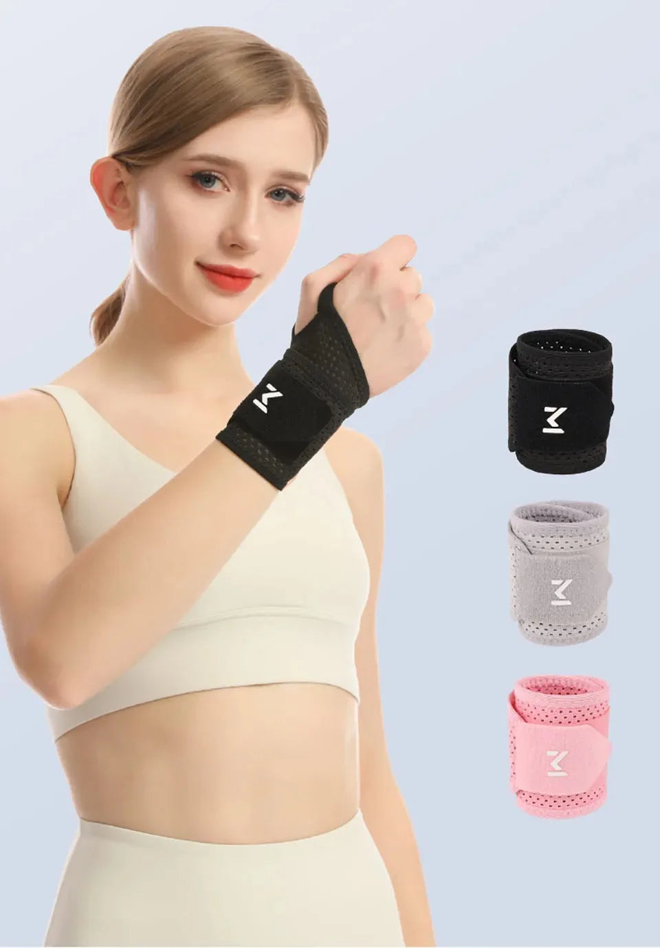 Breathable Wrist Support Brace for Gym/Work - Adjustable Compression Sleeve, Arthritis & Carpal Tunnel Relief, Sports Injury Pre