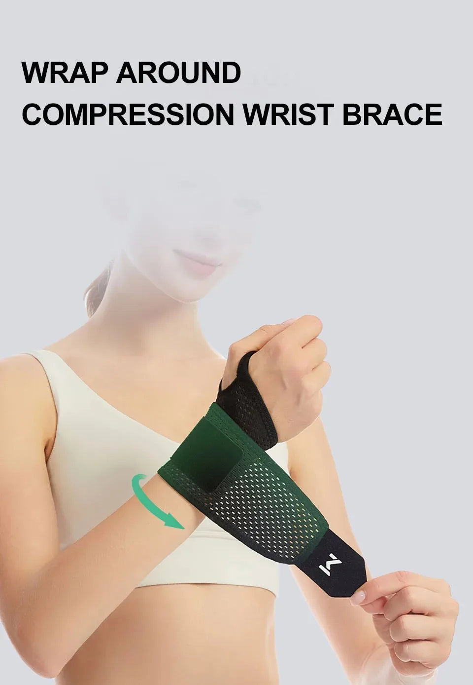 Breathable Wrist Support Brace for Gym/Work - Adjustable Compression Sleeve, Arthritis & Carpal Tunnel Relief, Sports Injury Pre