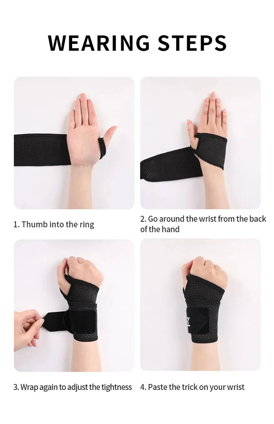 Breathable Wrist Support Brace for Gym/Work - Adjustable Compression Sleeve, Arthritis & Carpal Tunnel Relief, Sports Injury Pre
